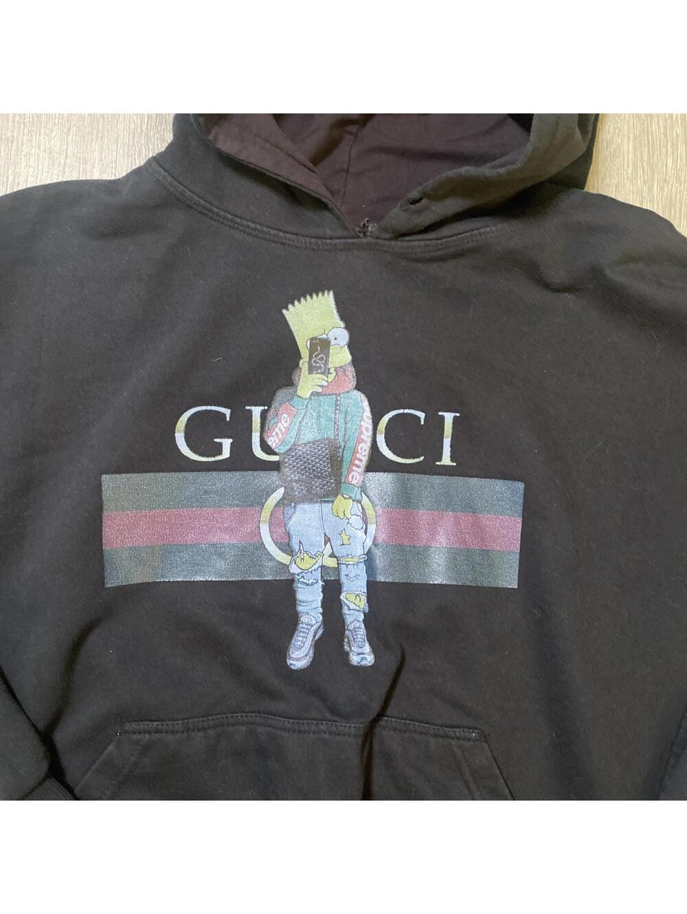American Style Black Hoodie Bart Simpson GUCCI Hood Street 14/16 Approx Kids